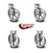 Service Caster 8 Inch V Groove Semi Steel Caster Set with Roller Bearings 2 Swivel 2 Rigid SCC SCC-30CS820-VGR-2-R820-2 - alternate 5